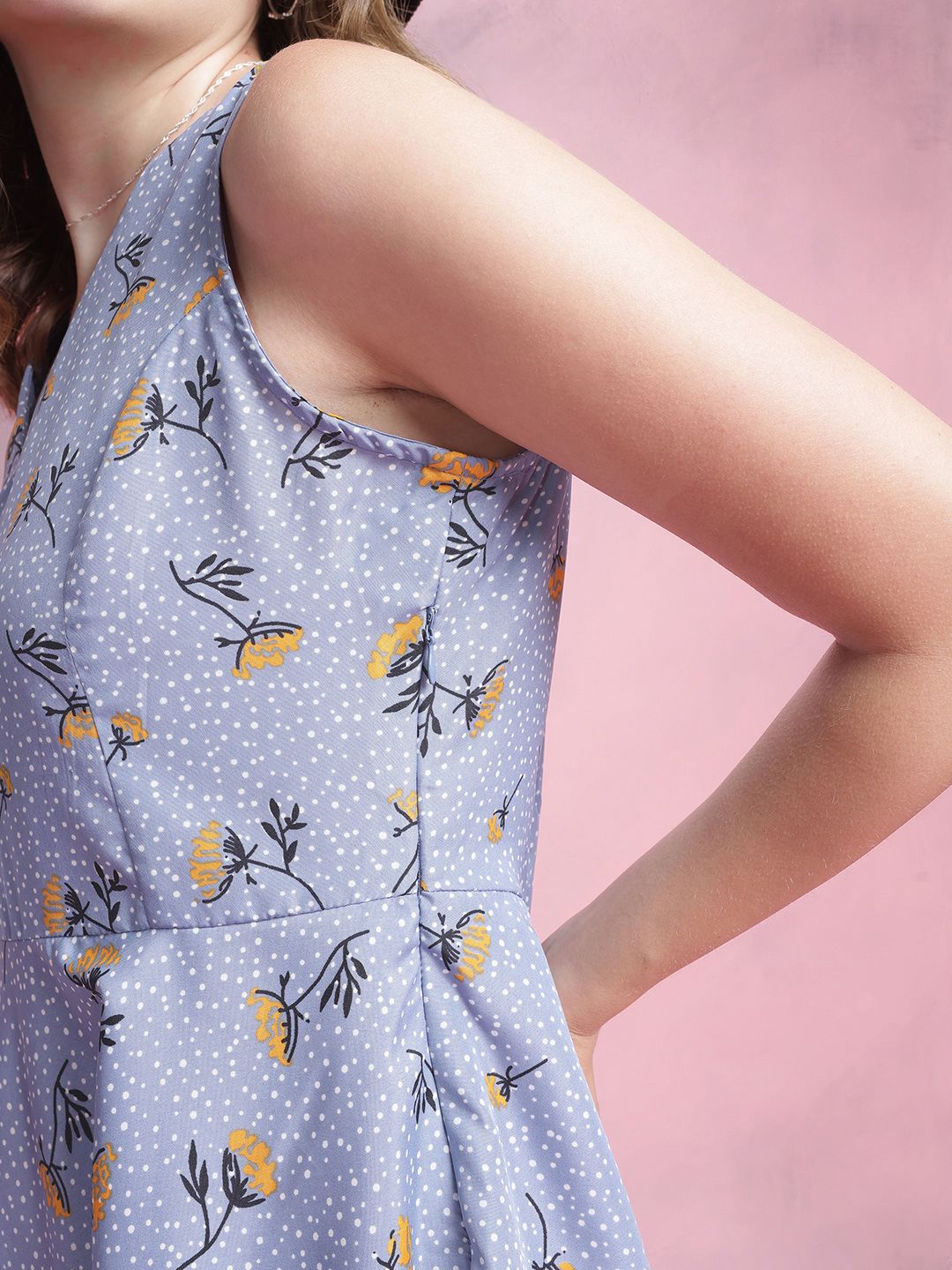 DressBerry Floral Print A-Line Dress