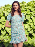 STREET 9 Green & Pink Floral Printed Sheath Dress