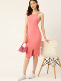 DressBerry Shoulder Straps Ribbed Bodycon Dress