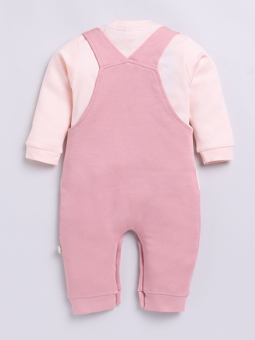 Moms Love Infants Boys Pure Cotton Applique Detail Dungaree With T-Shirt