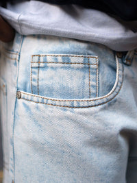 Powerlook Men Light Blue Basic Baggy Fit Denim Jeans