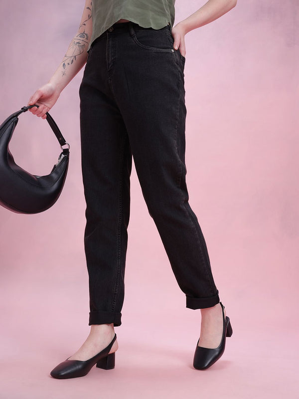 DressBerry Women Mid-Rise Stretchable Mom Fit Jeans