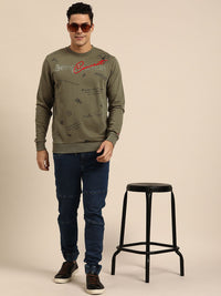 Being Human Men Graphic Printed Pure Cotton Sweatshirt