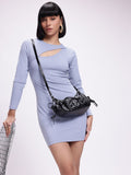 DressBerry Quilted Structured Handheld Bag