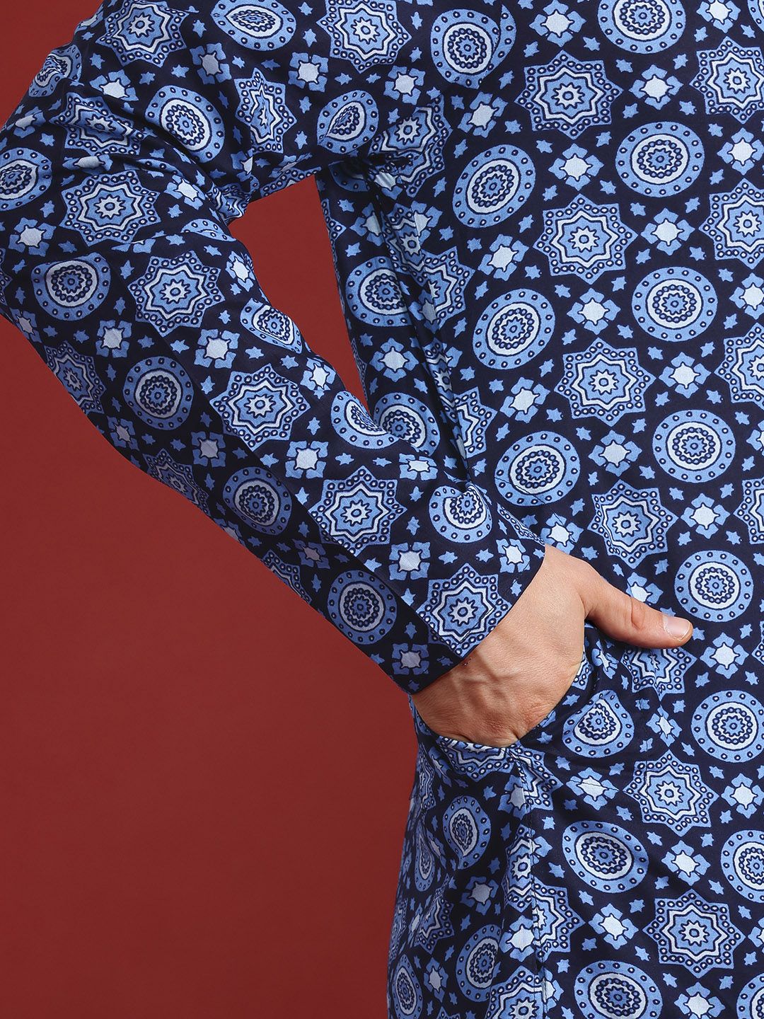 Anouk Printed Pure Cotton Kurta with Trousers