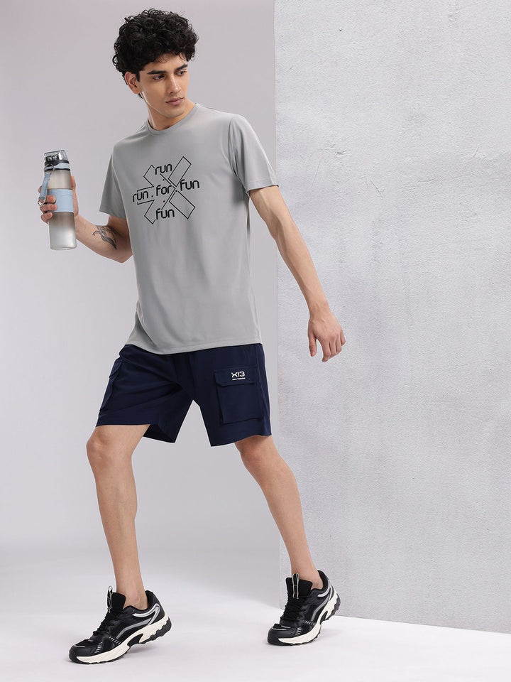 HRX by Hrithik Roshan Rapid-Dry Brand Logo Print Running T-shirt