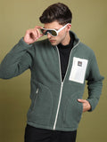 HIGHLANDER Mock Collar Front-Open Sweatshirt