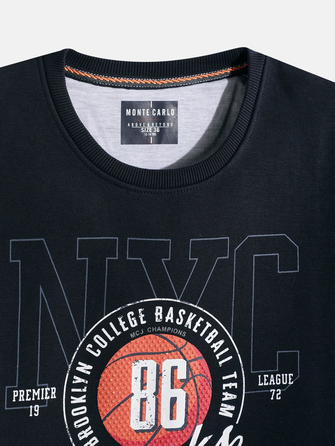 Monte Carlo Boys Typography Printed Sweatshirt