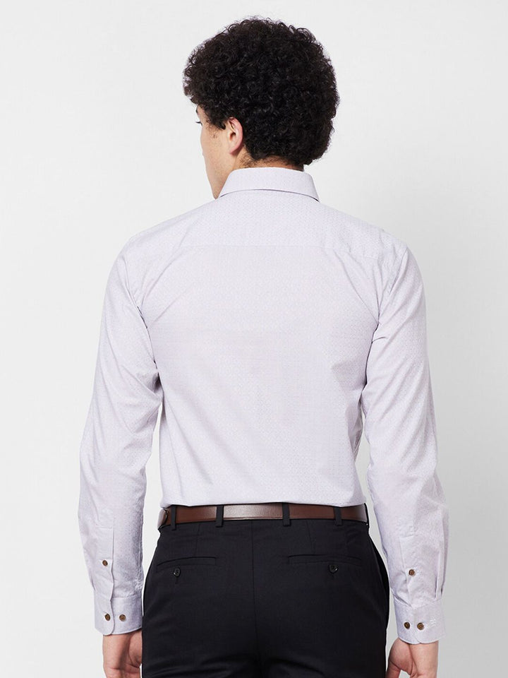 Raymond Spread Collar Long Sleeves Checked Contemporary-Fit Cotton Formal Shirt