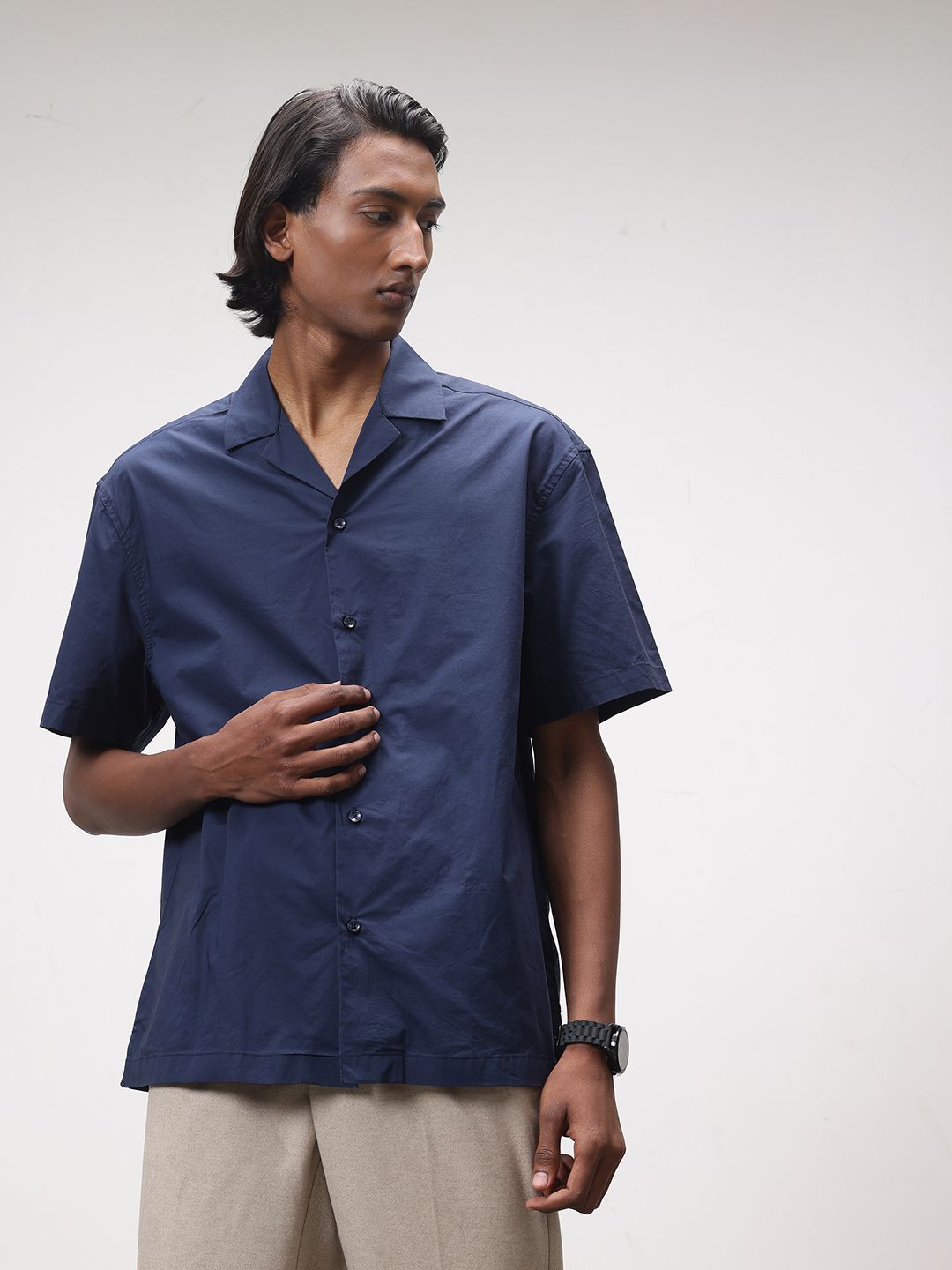 ether Pure Cotton Longline Casual Shirt