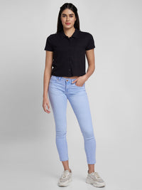 SPYKAR Spread Collar Short Sleeves Casual Shirt