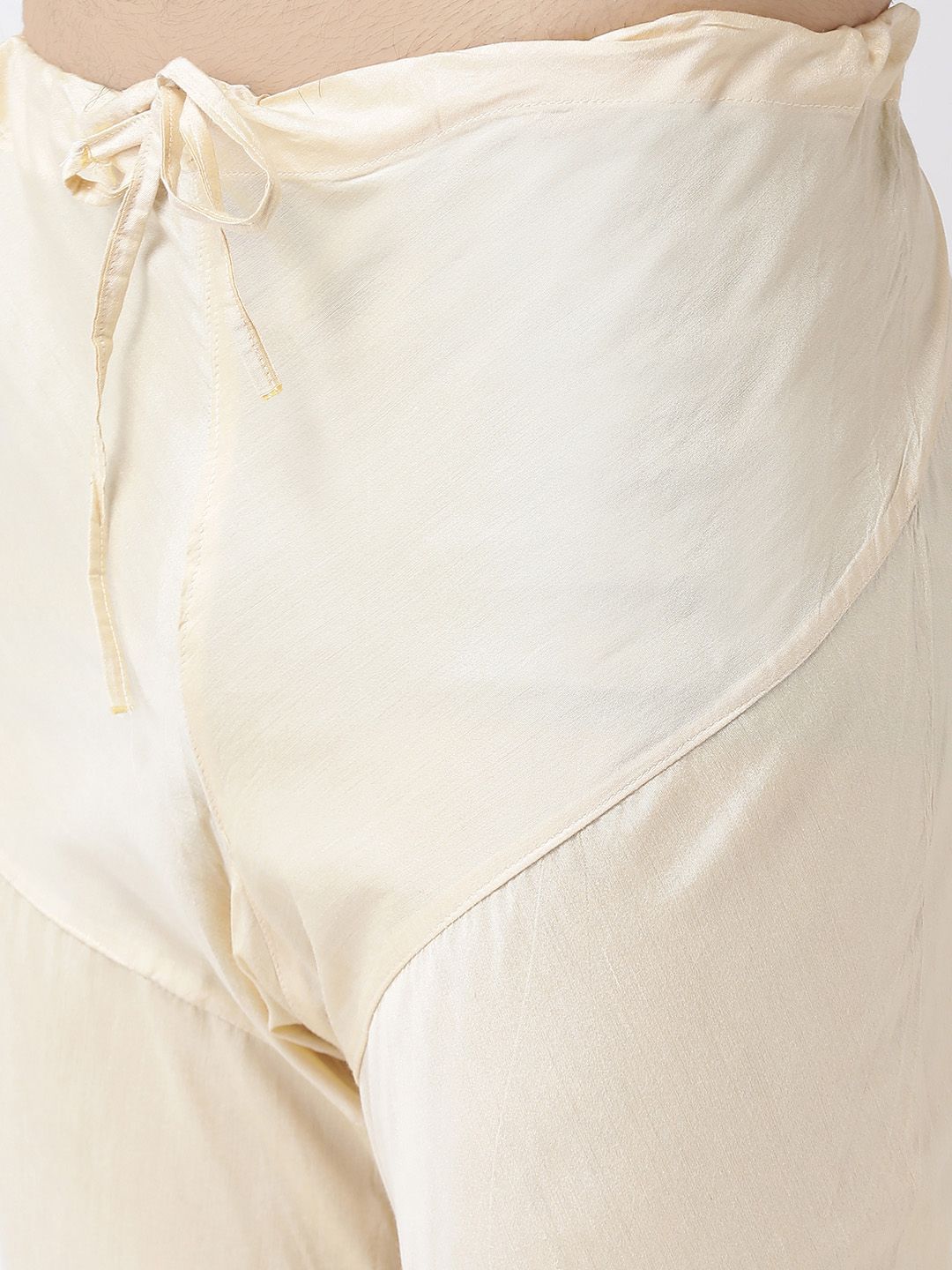 KISAH Men Navy Blue & Cream-Coloured Abstract Printed Indowestern Sherwani Set