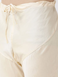 KISAH Men Navy Blue & Cream-Coloured Abstract Printed Indowestern Sherwani Set