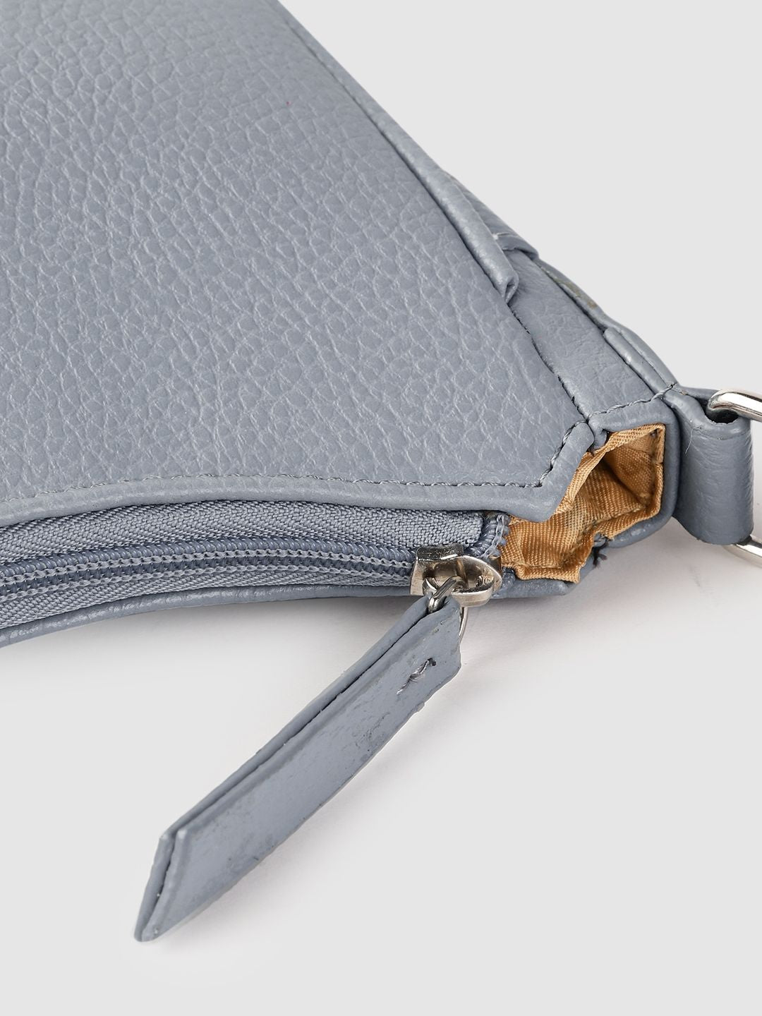 Lino Perros Women Grey Solid Structured Baguette Bag