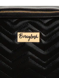 Berrylush Black Textured Structured Sling Bag