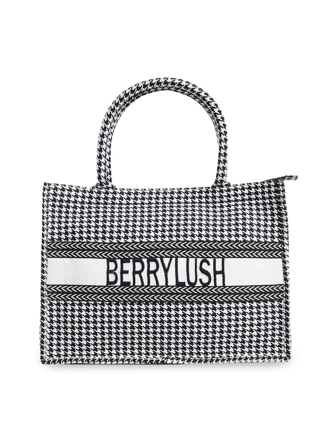Berrylush Checked Tote Bag Handbags