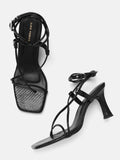 Lino Perros Women Snake Skin Textured Mid-Top Slim Heels