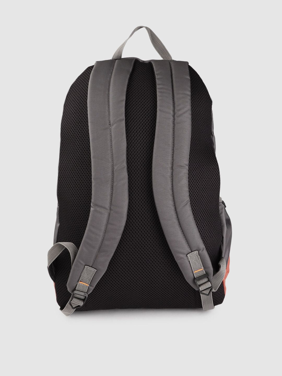 Gear Unisex Grey & Orange Geometric Print 16 Inch Laptop Backpack