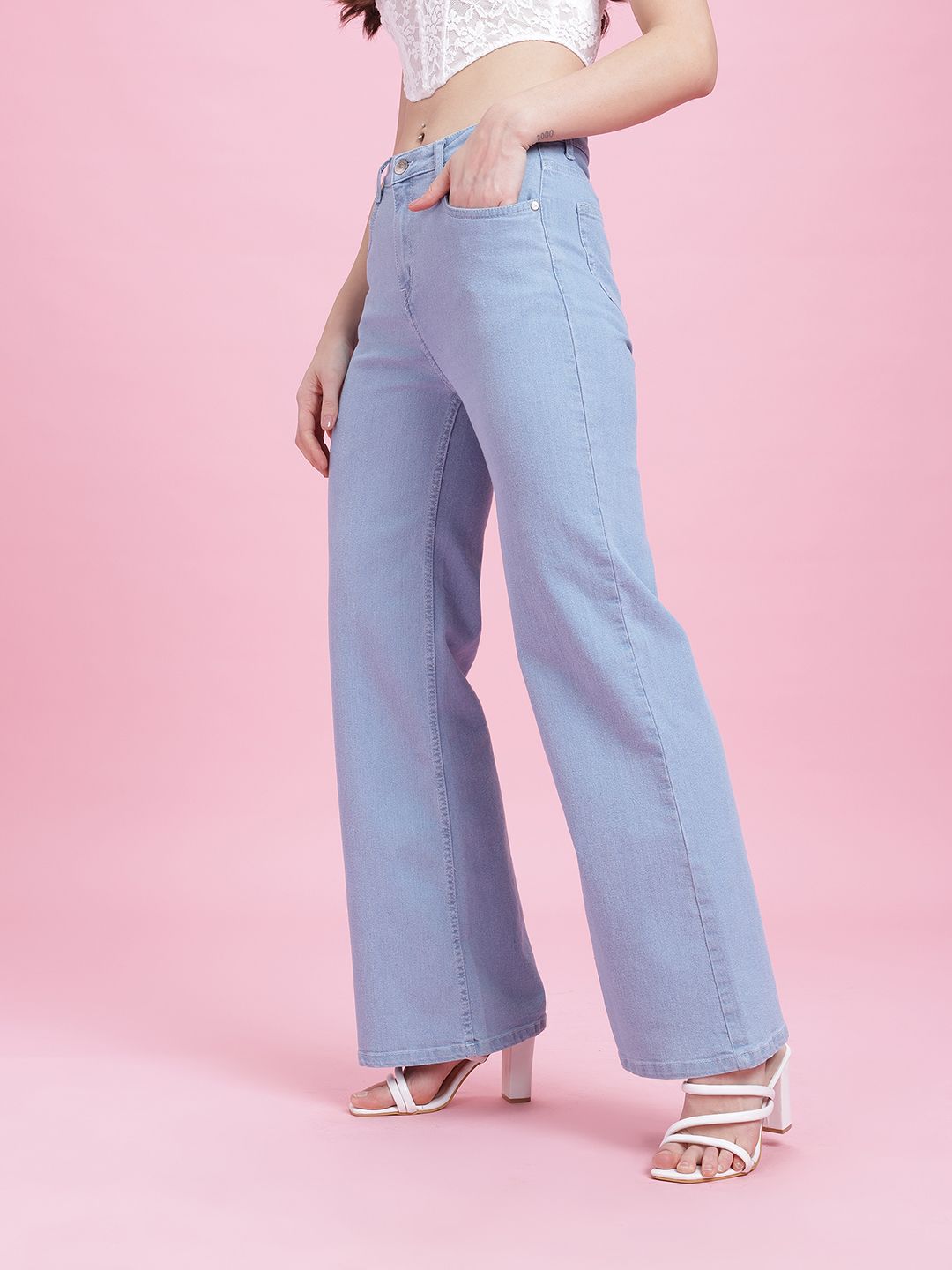 DressBerry Women Wide Leg Jeans