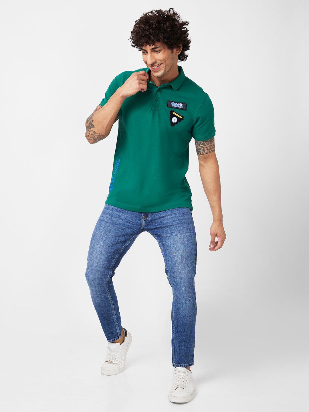 SPYKAR Polo Collar Slim Fit Cotton T-Shirt