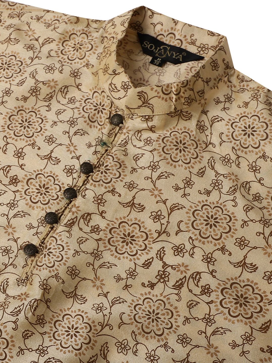 SOJANYA Floral Printed Silk Cotton Kurta