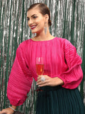 STREET 9 Fuchsia Striped Top