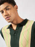DENNISON Textured Polo Collar Knitted T-Shirt