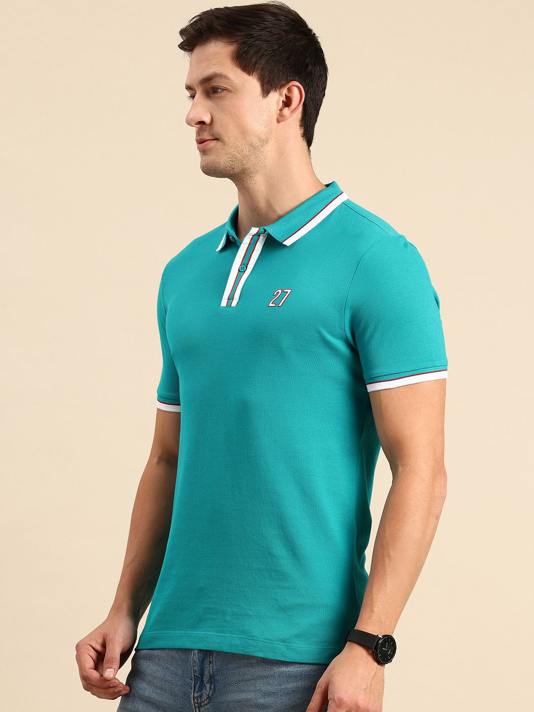 Being Human Polo Collar Pure Cotton T-shirt