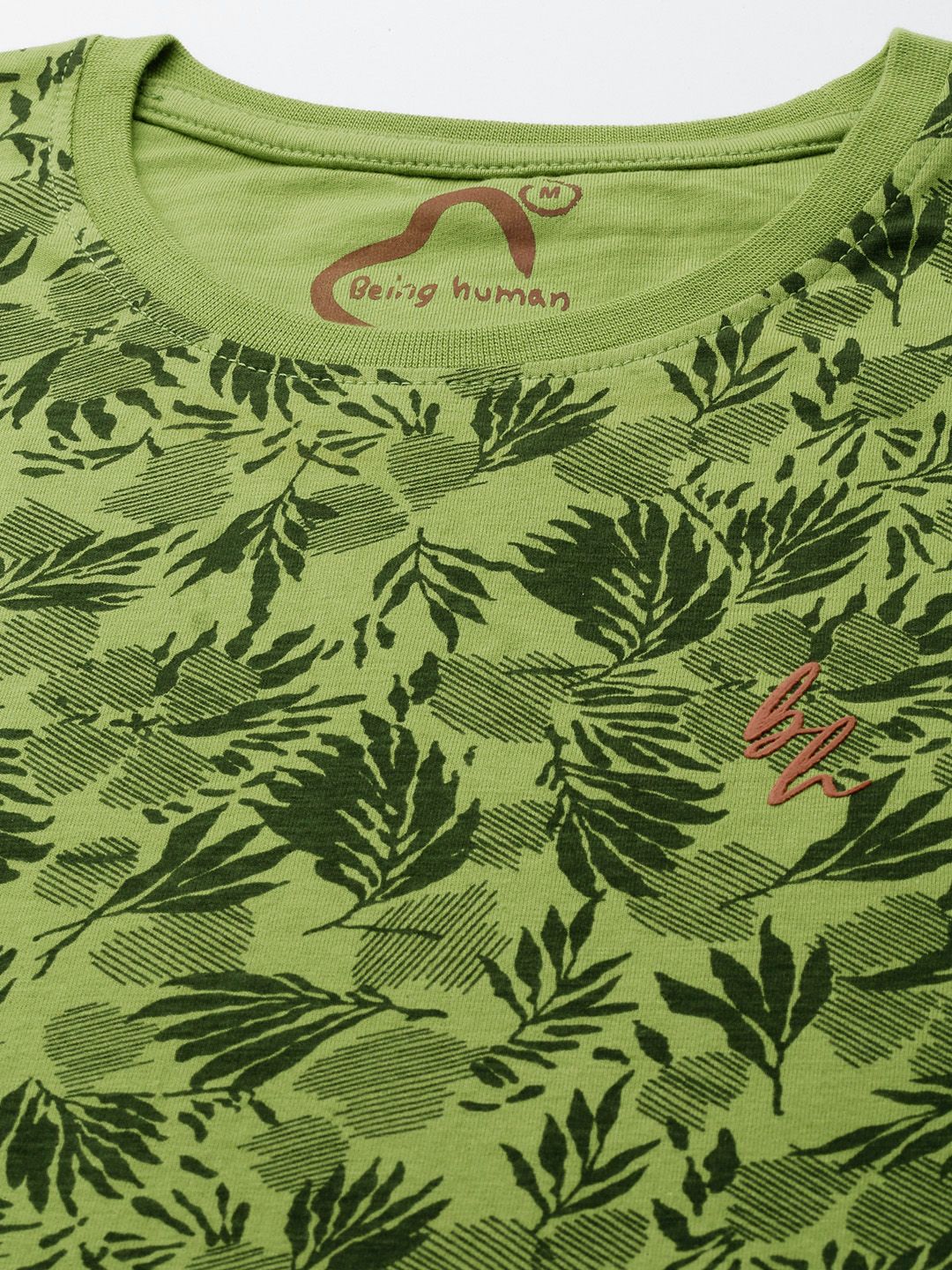 Being Human Pure Cotton Tropical Printed T-shirt