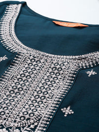 Indo Era Floral Embroidered Sequinned Kurta with Trousers & With Dupatta