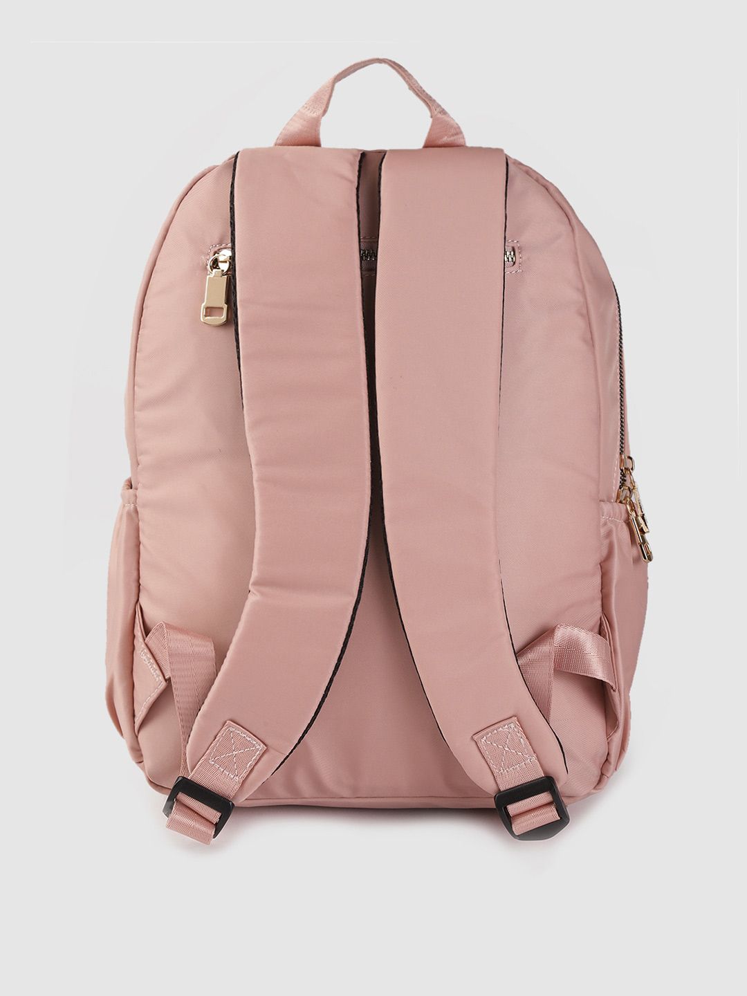 Lino Perros Women Peach-Coloured Solid Backpack