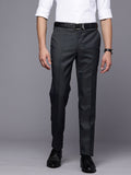 Raymond Men Self Design Textured Slim Fit Formal Trousers