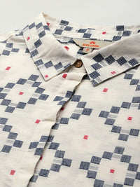 Anouk Woven Design Pure Cotton Shirt Style Ethnic Dress