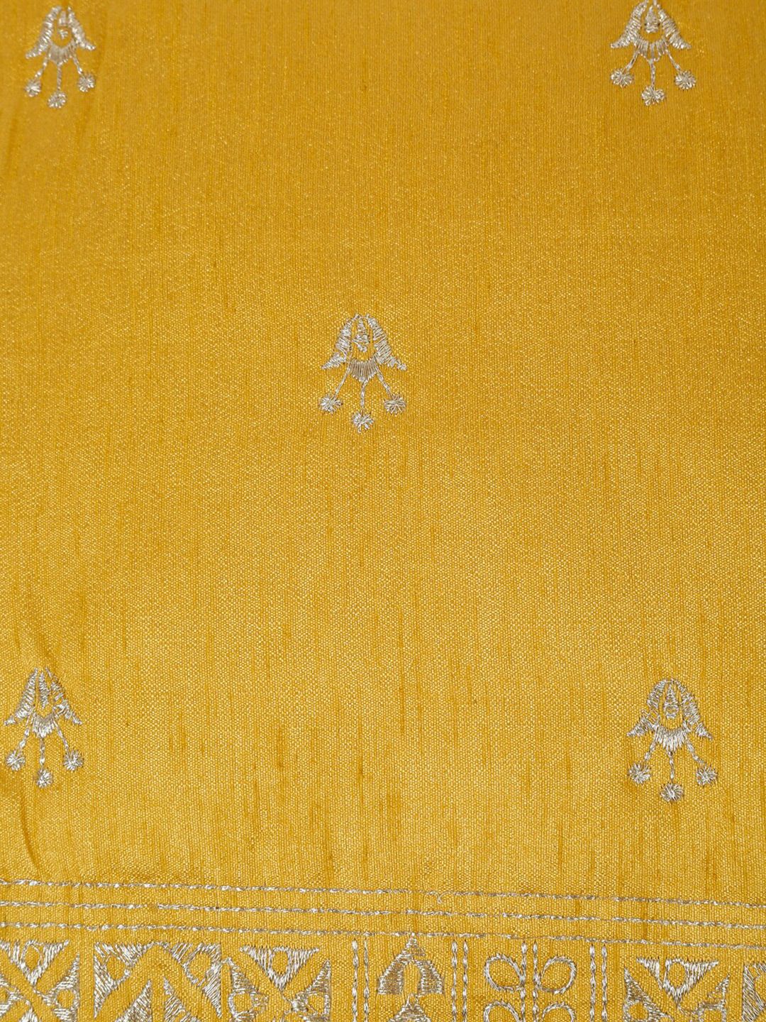 HOSTA HOMES Yellow & Gold-Toned 2 Pieces Ethnic Motifs Square Cushion Covers