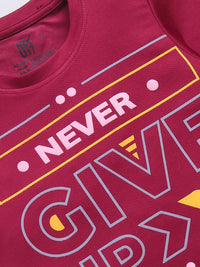 HRX by Hrithik Roshan Boys Typography Printed Rapid-Dry T-shirt