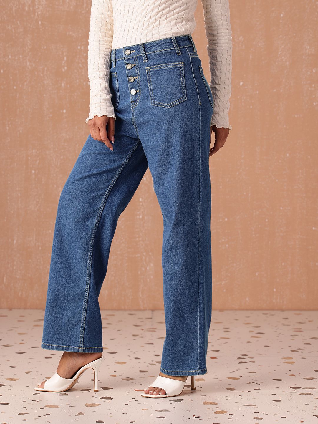 all about you Women Straight Fit High-Rise Stretchable Jeans