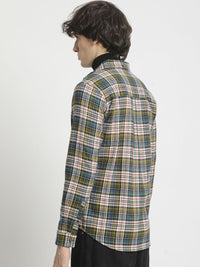 The Bear House Men Checked Slim Fit Casual Shit