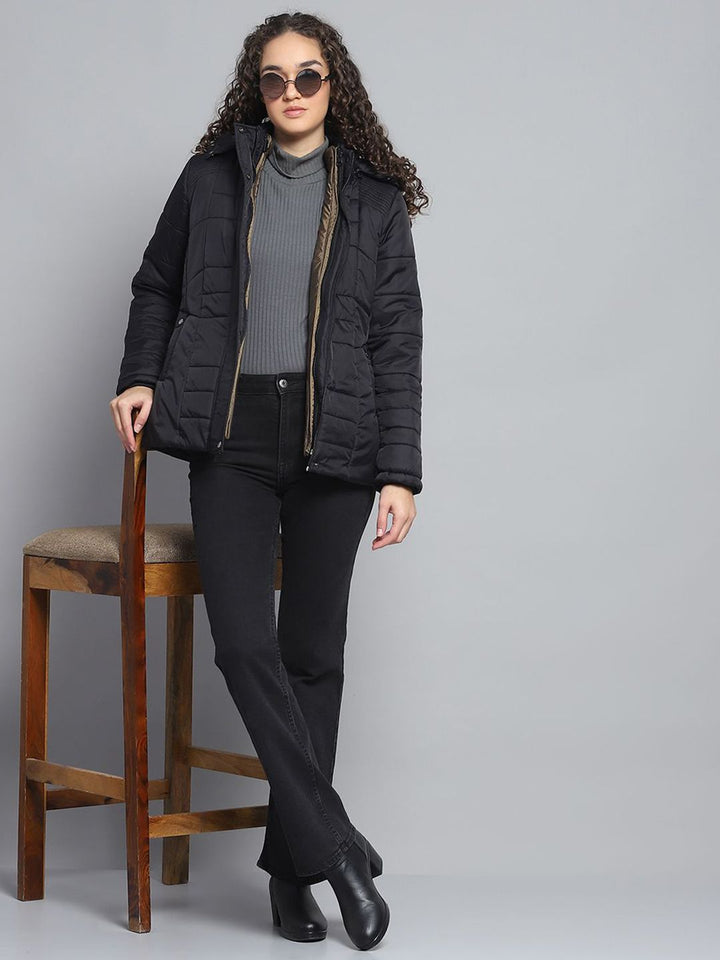 Monte Carlo Women Hooded Solid Casual Lightweight Padded Jacket