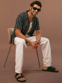 Powerlook Men Opaque Striped Casual Shirt