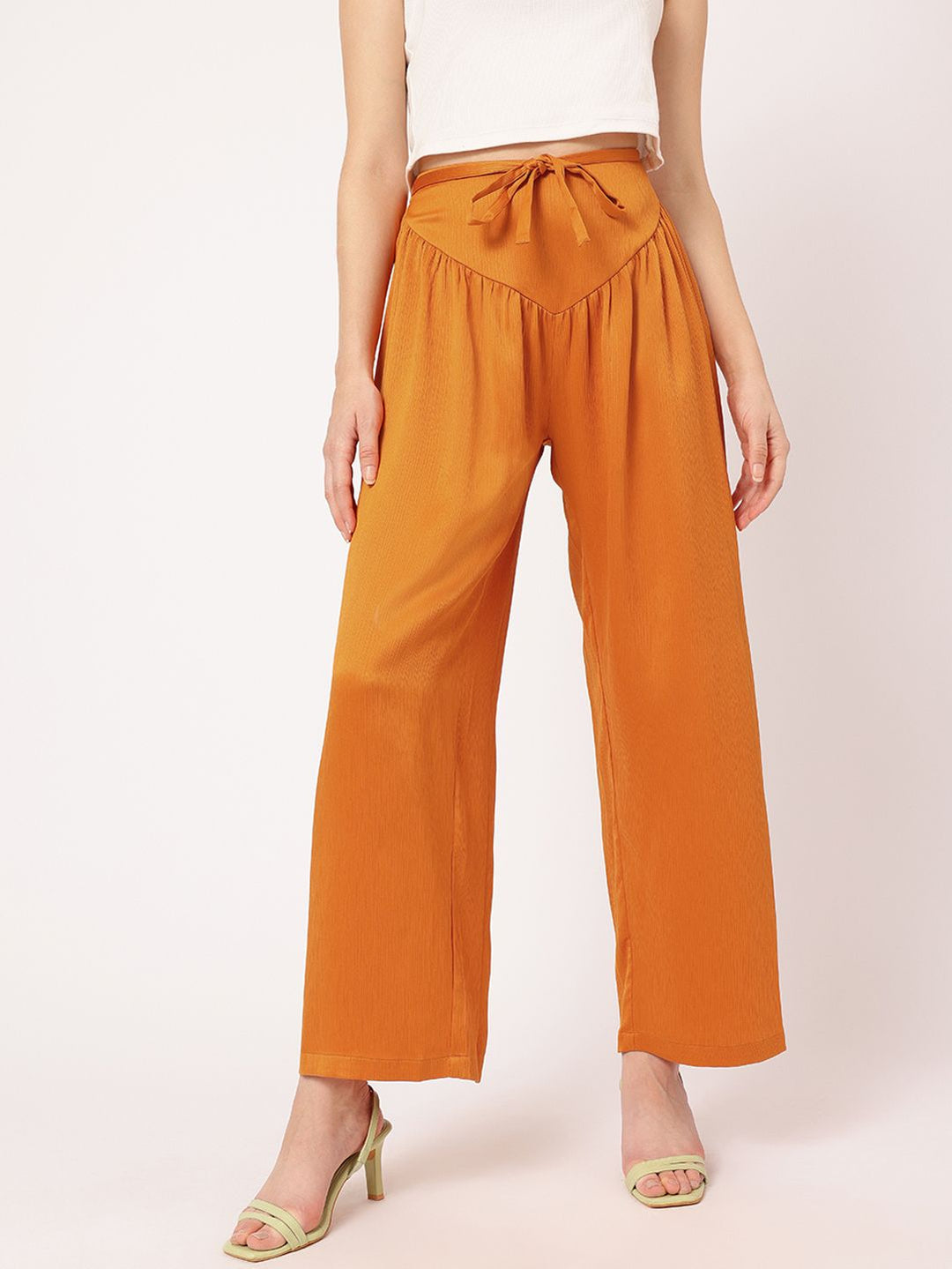 DressBerry Women Blissful Breezy Textured Trousers