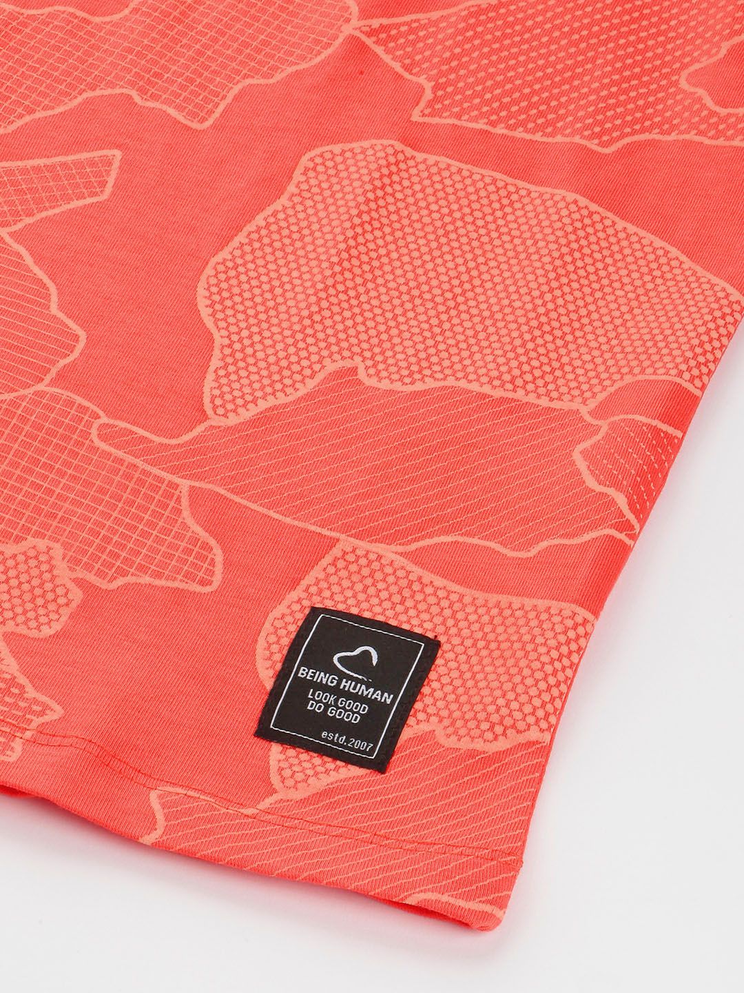 Being Human Abstract Printed Pure Cotton T-shirt