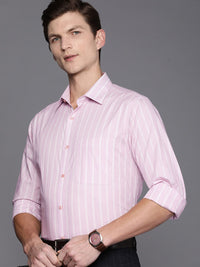 Raymond Men Pure Cotton Slim Fit Striped Formal Shirt