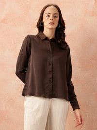 all about you Satin Finish Casual Shirt