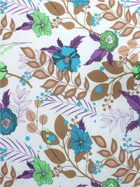 BOMBAY DYEING Ivyrose White & Blue Floral Pure Cotton 110 TC Queen Bedsheet & 2 Pillow Covers