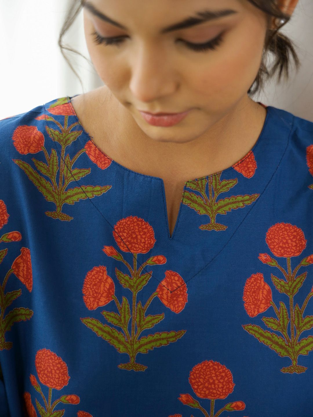 SANSKRUTIHOMES Floral Printed Pure Cotton Night suit