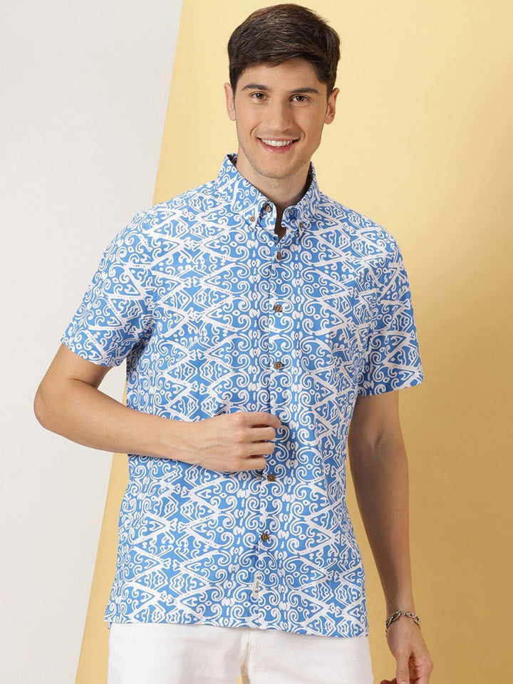 Thomas Scott Printed Smart Slim Fit Floral Opaque Casual Shirt