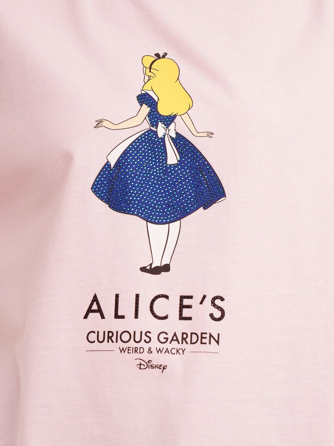Tokyo Talkies Women Alice in Wonderland Printed Boxy Pure Cotton Tshirt