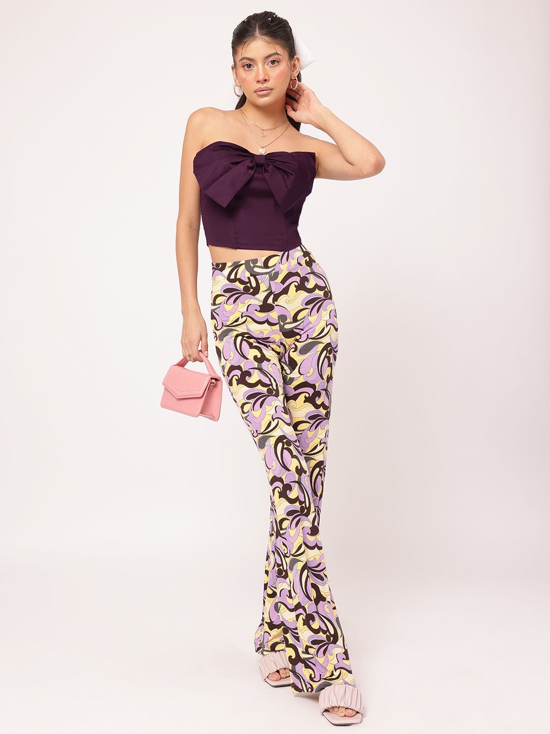 DressBerry Corset Craze Bow Detail Crop Top