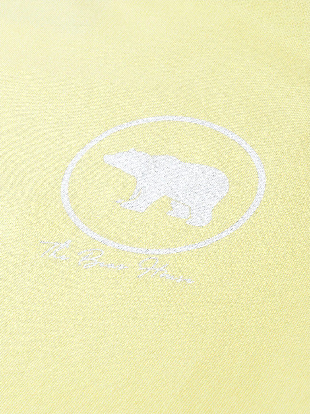 THE BEAR HOUSE Men Typography Printed Slim Fit Pure Cotton T-shirt