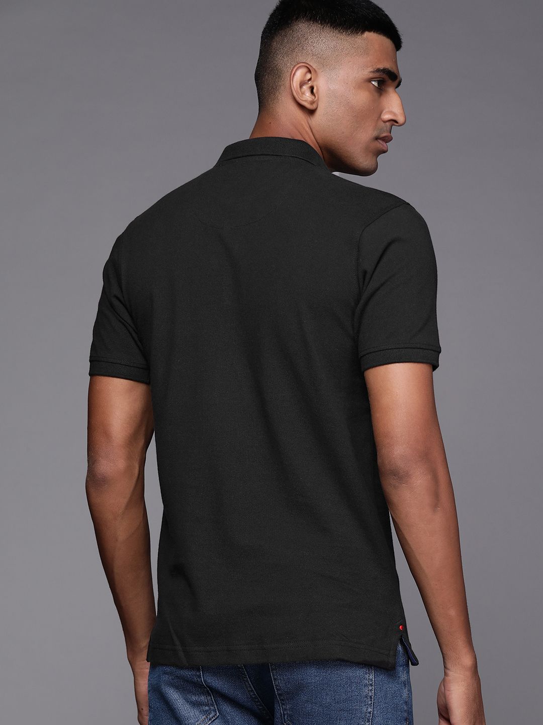 Raymond Men Solid Polo Collar Pure Cotton T-shirt